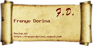 Frenyo Dorina névjegykártya