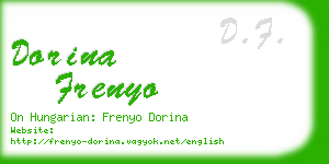 dorina frenyo business card